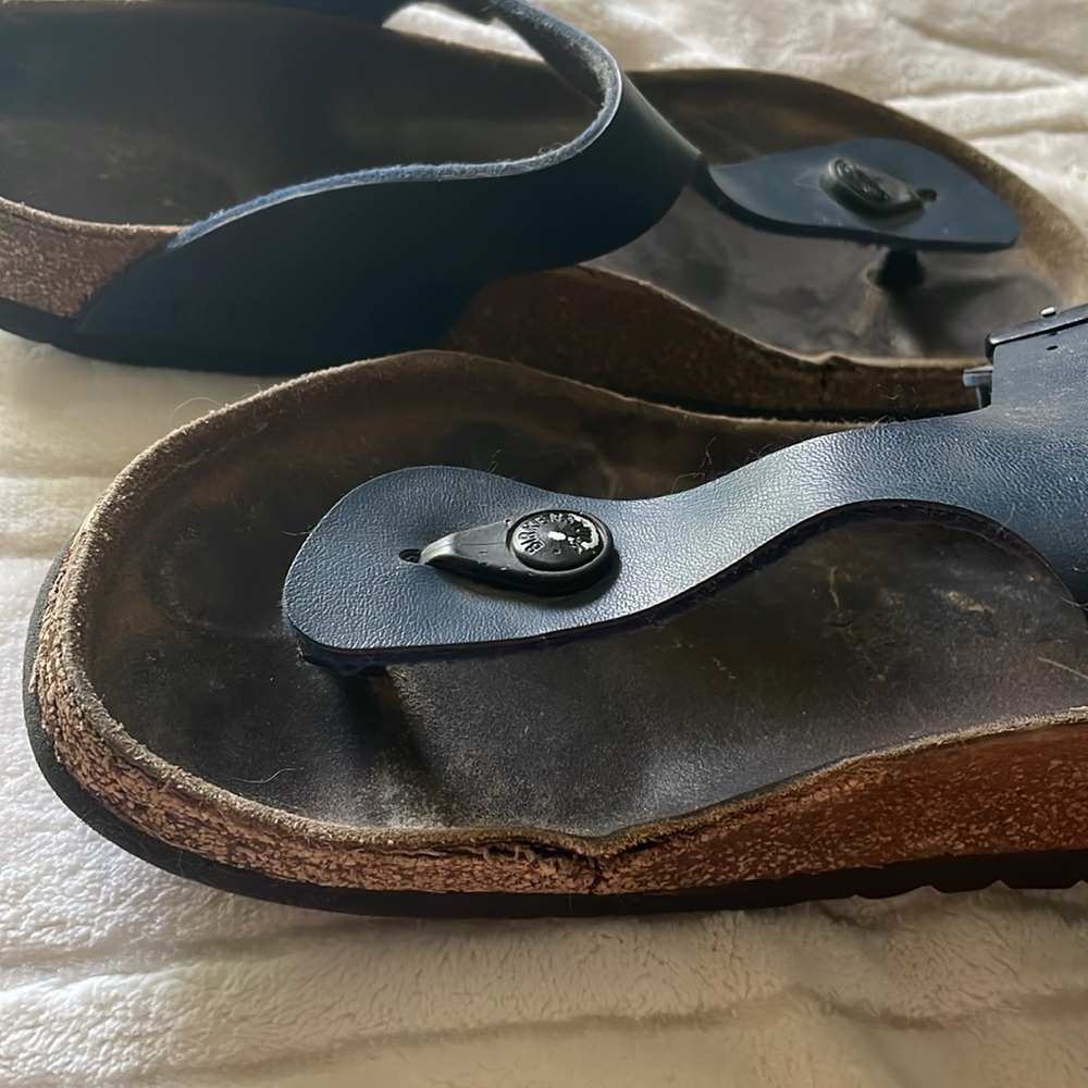 Birkenstock Gizah Navy Sandals Size 39 (8/8.5) - Picture 5 of 8